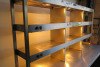 Stainless Steel 3 Shelf Heated Passthrough with Mobile Prep Table & Shelf Under. Size H178 x W198 x D65cm - 3