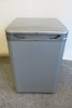 Indesit Undercounter Single Door Refrigerator, Model TLA-1, S/N 810080514, In Silver. Size H84 x W54 x D56cm.