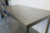 Stainless Steel Prep Table on Castors with Shelf Under, Size H90 x W150 x D70cm. - 3