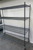 4 x Shelf Mobile Plastic Coated Wire Rack, Size H178 x W180 x D60cm. - 2