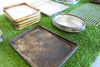 32 x Assorted Sized Metal Trays, Racks, Cake Tins & 3 x Pans. - 3