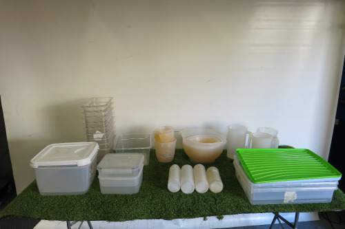 Large Quantity of Plastic Containers to Include: 10 x GN Containers, 6 x Bowls, 6 x Jugs, 6 x Plastic Boxes with Lids.