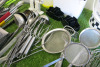 Large Quantity of Kitchen Utensils to Include: Knives, Sieves, Ladles, Whisks, Tongs, Spatulas, Graters, etc (As Viewed/Pictured). - 12