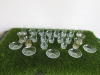 17 x Assorted Turkish Glass Tea Cups with 5 Saucers.