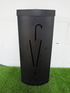 Umbrella Storage Metal Bin in Black, Size 61cm.