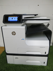 HP PageWide Pro 477dw Colour Multi Function Printer, S/N CN1CSMY11M. Copy Count, Colour, 3829, Mono 2040.