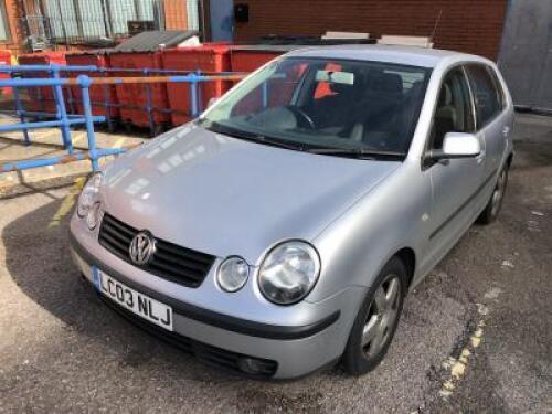 LC03 NLJ: VW Polo 1.9 Sport TDI 100 5dr in Silver.