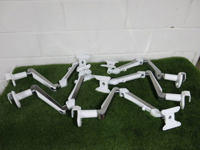 5 x Ergo Single Monitor Arm in White.