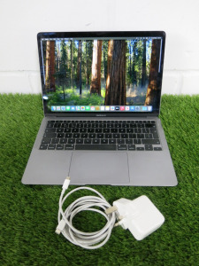 Apple 13.3" MacBook Air, Running macOS Sequoia 15.0, Apple M1 Chip, 8GB RAM, 494 GB HDD. Comes with Power Supply.