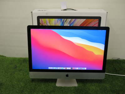 Apple 27" iMac, Model A1419, 5k Screen. Running macOS Big Sur 11.0, Intel i7 @ 4.Ghz, 32GB RAM, 3.1TB HDD, AMD Radeon R9 Graphics.