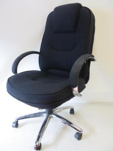 R S Soho Executive Office Swivel Chair on Chrome Base