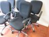 5 x R S Soho Operators Swivel Office Chairs On Chrome Frame - 2