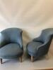 Pair of Borne Interiors Abberwick Chairs Upholstered in Green Fabric. Size H75cm x D70cm X W60cm - 7