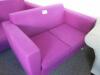 2 x Triumph Furniture Purple Fabric Sofa's with Brushed Metal Feet. (Condition As Pictured/Viewed) - 2