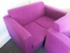 2 x Triumph Furniture Purple Fabric Sofa's with Brushed Metal Feet. (Condition As Pictured/Viewed) - 3