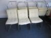 10 x Cream Leather Canterlever Chairs on Chrome Frame