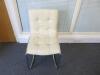 10 x Cream Leather Canterlever Chairs on Chrome Frame - 2