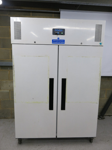 Polar Double Upright Fridge Model CC663-02. Size H200 x W135 x D81.