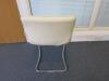 10 x Cream Leather Canterlever Chairs on Chrome Frame - 4