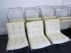 6 x Cream Leather Canterlever Chairs on Chrome Frame - 5