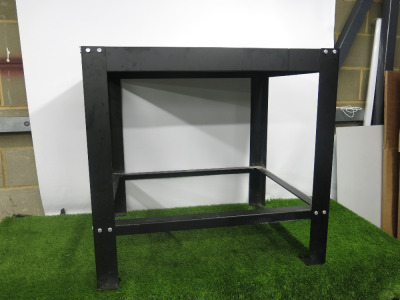 Large Metal Table in Black, Size H86 x W90 x D76cm.