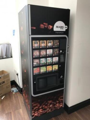 Klix Momentum, Mars Drinks Vending Machine with Keys, Water Pipe & 3 x Boxes of Nescafe Klix Instant Latte/Cappuccino/Gold Blend Coffee (As Viewed)