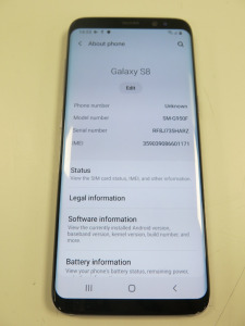 Samsung Galaxy S8 64GB Mobile Phone, Model SM-G950F.