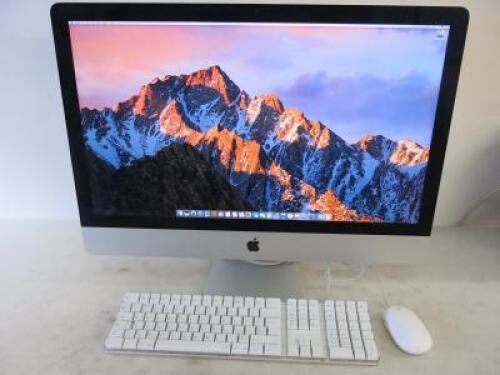 Apple iMac 27". 3.3GHz Intel Core i5, 32GB 1600 MHz DDR3. AMD Radeon R9 M395 2048MB. 500GB Flash Storage. 32GB Installed Memory. Comes with Keyboard Mouse & Power Supply in Box.