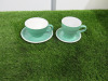 102 x Pieces of Acme & Co Coffee Cups & Saucers to Include: 11 x Green Cappuccino Cups, 27 x Green Cappuccino Saucers, 9 x Green Espresso Cups, 20 x Green Espresso Saucers, 17 x Blue Cappuccino Cups & 18 x Blue Espresso Cups. - 5