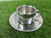 3 x Casalinghi Stainless Steel Assorted Size Coffee Cups & Saucers & 2 x Bowls with 1 x Lid. - 6