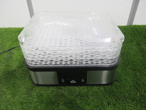Homecom Food Dehydrator, Model BY1159. Note: top has broken facia. (As Viewed/Pictured).