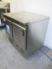 Atosa Stainless Steel 2 Door Saladette Counter Fridge, Model ESL3801, S/N A70022. Size H90 x W90 x D70cm. - 2