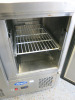 Atosa Stainless Steel 2 Door Saladette Counter Fridge, Model ESL3801, S/N A70022. Size H90 x W90 x D70cm. - 5