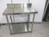 Hamoki Stainless Steel Prep Table with Shelf Under. Size H90 x W90 x D60cm