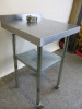 Stainless Steel Prep Table with Shelf Under on Castors. Size H98 x W60 x D60cm . Note: 1 x castor requires attention. - 3