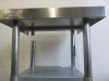 Stainless Steel Prep Table with Shelf Under on Castors. Size H98 x W60 x D60cm . Note: 1 x castor requires attention. - 7