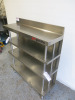 Stainless Steel Free Standing 4 Shelf Storage Rack. Size H115 x W100 x D30cm. - 2