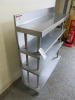 Stainless Steel Free Standing 4 Shelf Storage Rack. Size H115 x W100 x D30cm. - 3