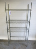 Vogue 4 Shelf Chrome Wire Rack. Size H185 x W90 x D45cm.