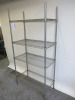 Vogue 4 Shelf Chrome Wire Rack. Size H185 x W90 x D45cm. - 2