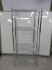 4 Shelf Chrome Wire Rack. Size H182 x W80 x D40cm.