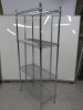 4 Shelf Chrome Wire Rack. Size H182 x W80 x D40cm. - 2