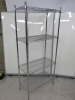 4 Shelf Chrome Wire Rack. Size H182 x W80 x D40cm. - 3