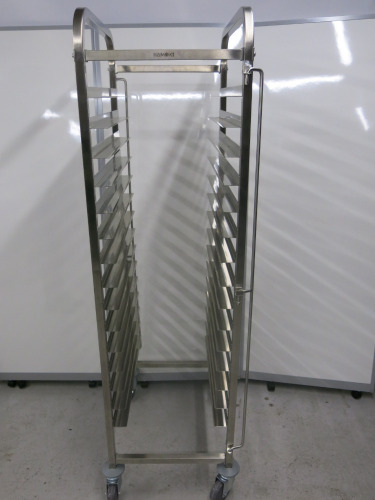 Hamoki Stainless Steel 15 Level Rack Trolley, Size H170 x W47 x D63cm.