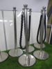6 x Metal Crowd Control Barriers with 3 x Black Twist Rope. - 2
