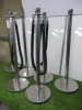 6 x Metal Crowd Control Barriers with 3 x Black Twist Rope. - 3