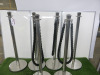 6 x Metal Crowd Control Barriers with 3 x Black Twist Rope. - 4