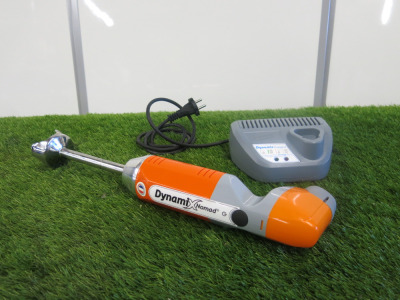 Dynamic Nomad Cordless Stick Blender. Comes with 11.1v 2Ah Rechargeable Li-Ion Battery & Charger. Appears New & Unused.