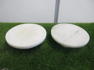 2 x John Lewis Marble Cake Stands, Size W20cm.