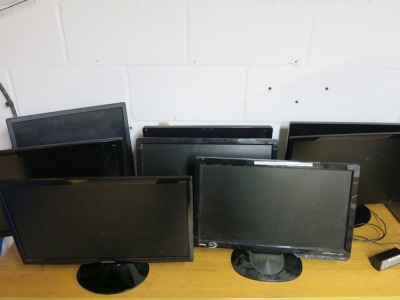 8 x Assorted Monitors to Include: 5 x Benq & 2 x Samsung & 1 x Dell.